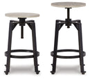 Karisslyn - Swivel Stool (Set of 2) - Whitewash / Black