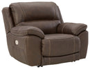 Dunleith - Zero Wall Recliner w/PWR HDRST - Chocolate