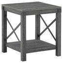 Freedan - Square End Table - Grayish Brown