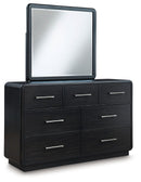 Rowanbeck - Dresser And Mirror - Black