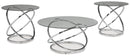 Hollynyx - Occasional Table Set (Set of 3) - Chrome Finish
