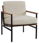 Tilden - Accent Chair - Ivory / Brown