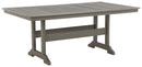 Visola - RECT Dining Table w/Umb OPT - Gray