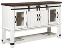 Valebeck - Dining Room Server - White / Brown