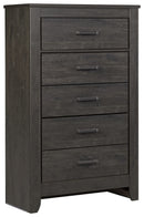 Brinxton - Five Drawer Chest - Charcoal